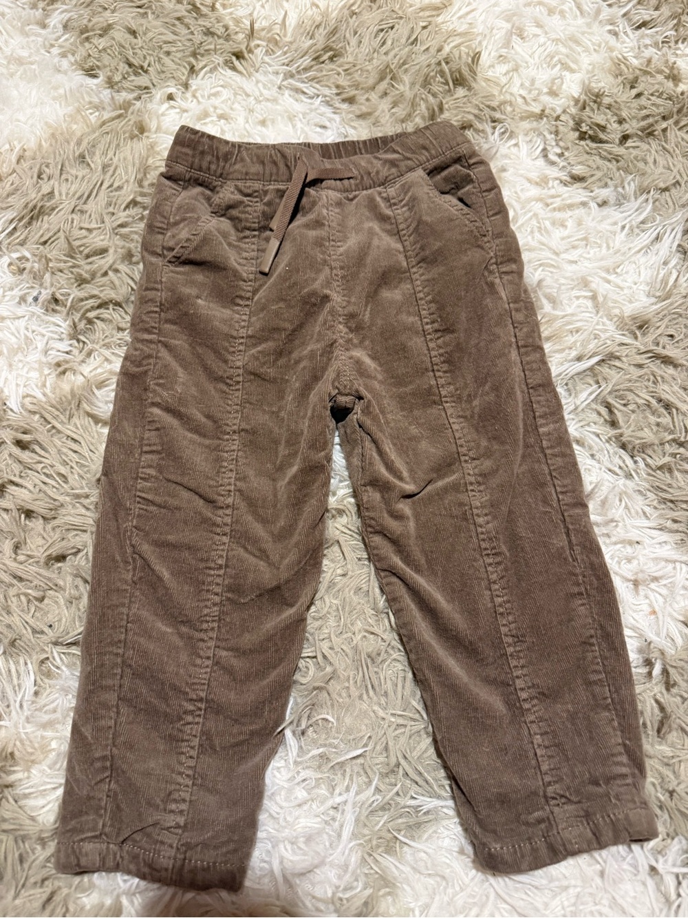 Zara Brown Corduroy Pull-On Kids Pants